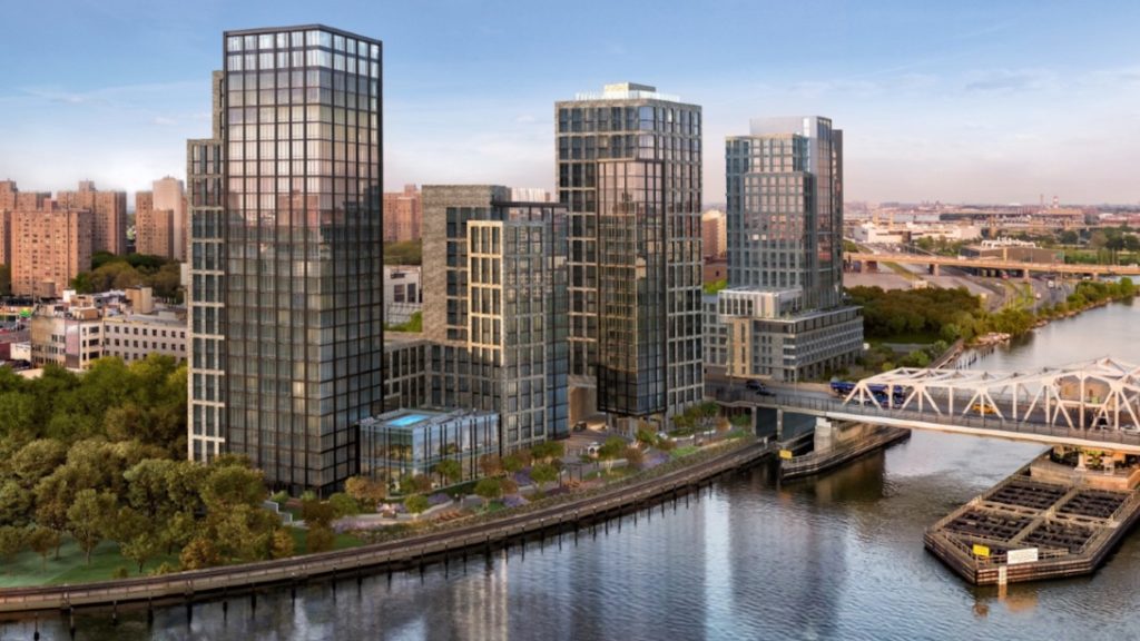 Rendering of the multi-tower Bankside development
